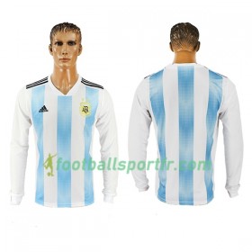 Tenue Argentine Domicile Coupe du monde 2018 Maillot de Foot ML
